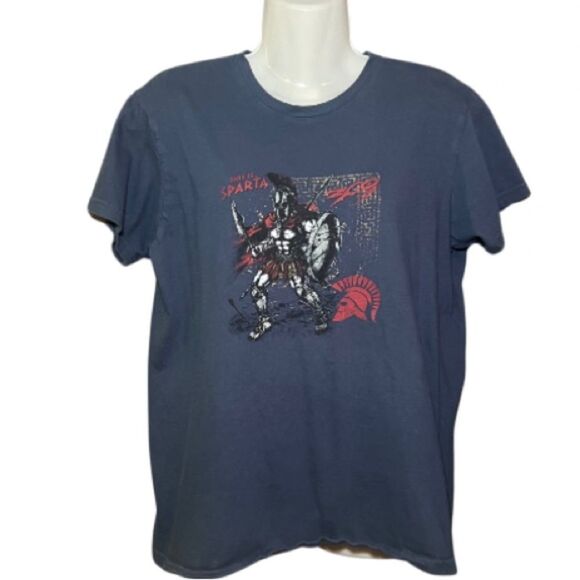 Spartan Warrior 300 Women's Size Small Graphic Short Sleeve Tee Shirt Size Blue - Picture 1 of 4